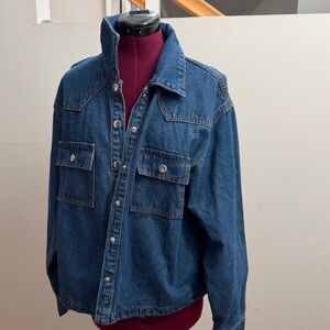 FAE London Classic Blue Denim Jacket, size UK 10, US 6 NWT